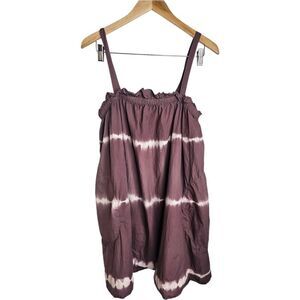 Anthropologie OTHILIA Lucette Tie-Dye Swing Dress in Brown Size 10